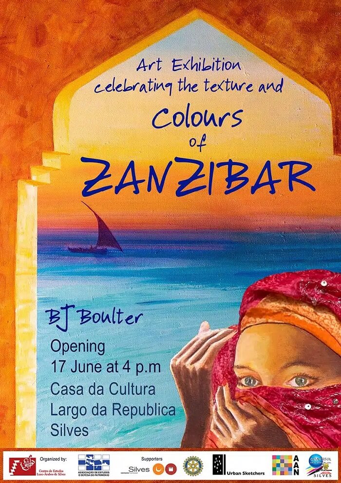 BJ Boulter exhibition Colours of Zanzibar in Silves, June 17 2023