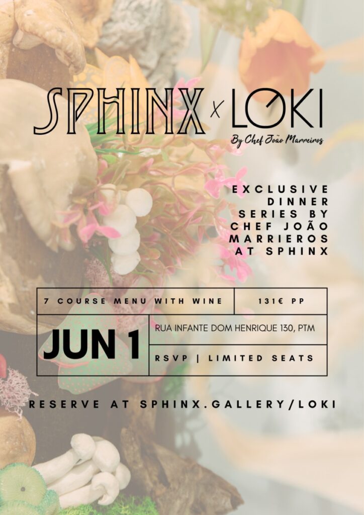Art and Gastronomy come together at Sphinx Gallery this June 1st with renowned chef from LOKI restaurant for a sophisticated dinner
