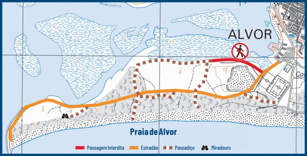 Ria de Alvor Map intervention May 2024 - Obras intervenção no passadiço da Ria de Alvor Maio 2024