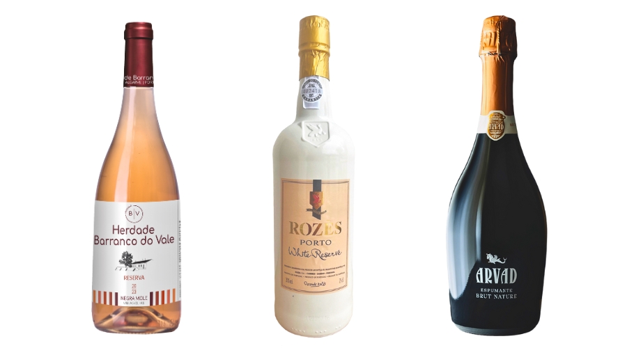 Herdade Barranco do Vale , Negra Mole Rosé 2023; Rozès White Reserve; Arvad Brut Nature White 2021